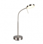 Trio Moreno LED table lamp brushed steel rechargeable gaismeklis R54561107 4017807618006