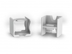 LINEAR CONNECTOR FOR SLIMLINE 15 mm LED PROFILE - ABS - GREY