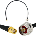 Rangeful RP-SMA Male / N Male Hex 50cm koaksiaalkaabel &mdash; HF240 (vastab LMR240) HF240-RPSM-NMH-0.5