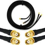 Rangeful RP-SMA Male / RP-SMA Male 12m Twin koaksiaalkaabel &mdash; HF240 (vastab LMR240) HF240T-RPSM-RPSM-12