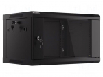 Enclosure: rack cabinet | Standard: 19" | 6U | black | Z: 450mm | X: 600mm