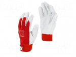 Protective gloves | Size: 8 | white-red | tag