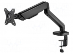 Holder | 9kg | 17&divide;32" | black | Arm len: 450mm | Dim: 570x480x117mm