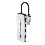 Adapter Basic HUB Greencell USB-A 4in1 (4&times;USB 3.0)   fast transfer up to 5 Gb/s, aluminum case