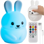 LED valgustus // Valgustid uutest tarnetest // Lampka nocna RGB z pilotem - kr&oacute;lik Izoxis 26204
