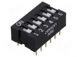 Switch: DIP-SWITCH | Poles number: 6 | ON-OFF | 0.025A/24VDC | Pos: 2
