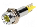 Indicator: LED | recessed | 24&divide;28VAC | Cutout: &Oslash;6.2mm | for soldering