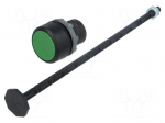 Switch: push-button | Stabl.pos: 1 | 22mm | green | Illumin: none | IP66