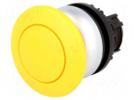 Switch: push-button | Stabl.pos: 1 | 22mm | yellow | Illumin: none | IP67