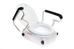 Toilet seat raiser with lid and armrests ANTAR AT51204