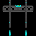 ONKRON Fixed TV Wall Mount for 32 to 65-inch Flat Panel TVs Digital Panels 56,8 kg, Black