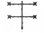 Holder | 10kg | 13&divide;32" | black | 75x75mm,100x100mm | monitor x4