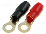 Terminal: ring | M8 | 35mm2 | gold-plated | insulated | red and black