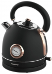 K&ouml;&ouml;gi elektriseadmed ja tehnika // Veekeetjad // Czajnik elektryczny z termometrem, stal nierdzewna, czarny/rose gold 1,8l, 1850-2200w, klausberg, kb-7905