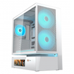 COUGAR Midi Tower Case, CFV235 Vision, ARGB, LCD Display, Mesh, White