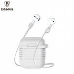 Back panel cover Baseus Apple Silicone Protective case with Magnetic Strap for AirPods headphones Grey