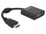 Converter | HDMI plug,VGA female | Full HD 1080p | 0.12m | black