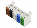 Splice terminal: distribution block | for DIN rail mounting