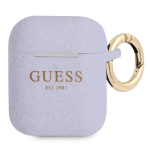 Guess GUA2SGGEU AirPods cover Silicone Glitter / purple