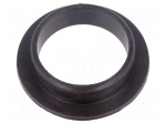 Bearing: sleeve bearing | with flange | &Oslash;out: 23mm | &Oslash;int: 20mm | black