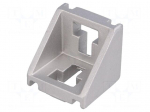 Angle bracket | for profiles | Width of the groove: 10mm | W: 43mm