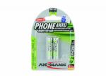 Ansmann AAA NiMH Rechargeable Batteries, 1.2V, 550mAh, 2-Pack