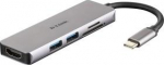 D-Link DUB-M530 USB 3.0 Hub 5 Port USB-C Hub (HDMI, SD, mSD)