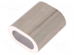 Ferrule | aluminium | for rope | &Oslash;rope: 16mm | L: 56mm