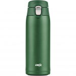 Emsa TRAVEL MUG light thermo mug (dark green, 0.4 liters, flip lid)