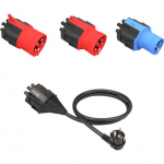 NRGkick Plug Attachment Set 32A Standard (EU) 16A, 32A, Schuko, Adapter black, 4-piece, for NRGkick charging unit