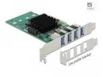 DeLOCK&nbsp;DeLOCK PCIe x4>4x ext. USB 3.0 Quad C.LP