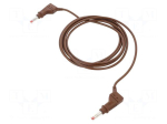 Test lead: single | 32A | banana plug 4mm,both sides | Len: 2m | brown