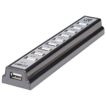 MANHATTAN USB-HUB 10-Port USB 2.0 Desktop Hub Black