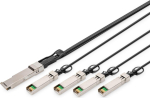 DIGITUS Kaabel QSFP+ kuni 4XSFP+ 40G DAC 2.0m Black