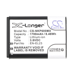 1700mAh Battery for NiKon EN-EL23, Coolpix P600,P610, P900, P610s, P900s, S810c