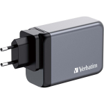 Verbatim GaN-Ladeger&auml;t 240W, 1x USB-A , 3x USB-C (Gray, PD 3.0, QC 3.0)