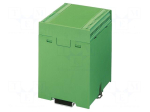 Enclosure base | green | UL94HB | EG 90 | for DIN rail mounting | ABS