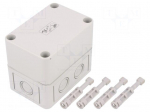 Enclosure: multipurpose | X: 65mm | Y: 94mm | Z: 81mm | TK PC | grey | IP66