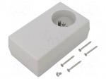 Enclosure: for power supplies | X: 71mm | Y: 120mm | Z: 45mm | grey