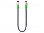 Cable: for sensors | M12 | PIN: 4,8 | M12 male straight,both sides