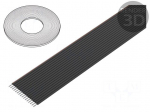 Wire: ribbon | 1.27mm | stranded | Cu | 16x28AWG | unshielded | PVC | black
