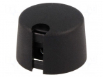 Knob | with pointer | plastic | &Oslash;shaft: 6.35mm | &Oslash;31x16mm | black