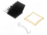 Heatsink: extruded | grilled | BGA | black | L: 29mm | W: 29mm | H: 19.5mm