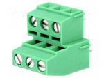 PCB terminal block | angled 90&deg; | 5.08mm | ways: 6 | on PCBs | terminal