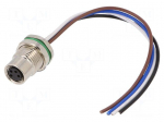 Connector: M8 | female | PIN: 4 | straight | for panel mounting | socket