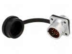 SF12 | socket | male | PIN: 9 | IP67 | 3A | soldering | 125V | 0.75mm2