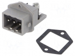 Connector: rectangular | ST | socket | male | PIN: 3 | tinned | IP54 | 16A