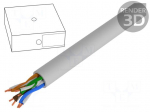 Wire | U/UTP | industrial Ethernet | 5e | stranded | Cu | 4x2x26AWG | PVC