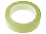 Tape: electrical insulating | W: 25mm | L: 66m | Thk: 63um | yellow | 100%