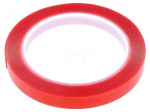 Tape: fixing | W: 12mm | L: 5m | Thk: 0.5mm | double-sided | acrylic | 100&deg;C